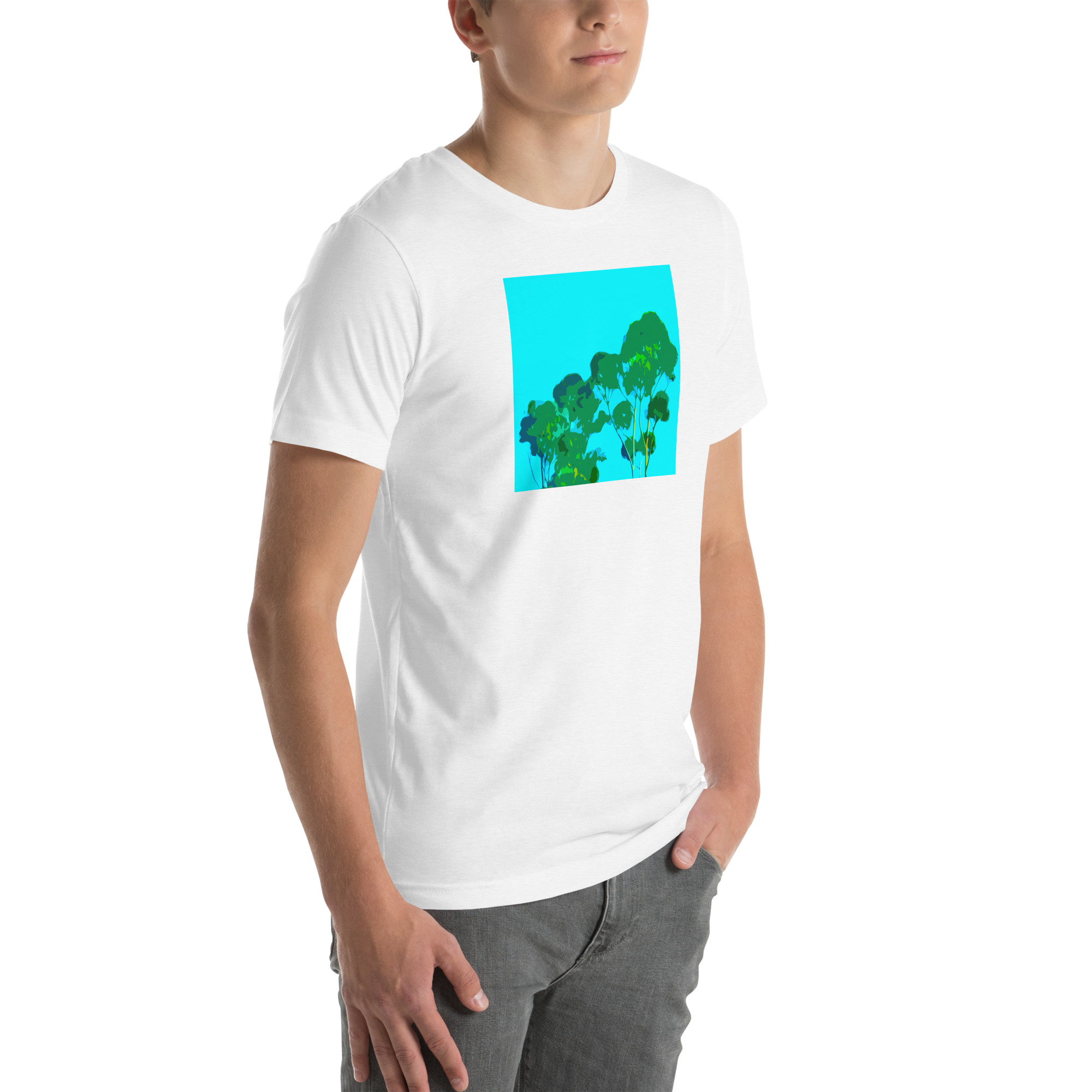 Unisex Staple T-Shirt Solid White Blend Right Front