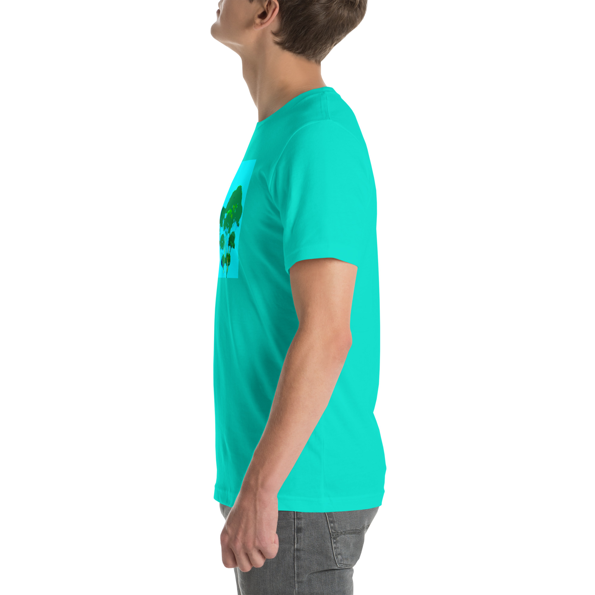Unisex Staple T-Shirt Teal Left