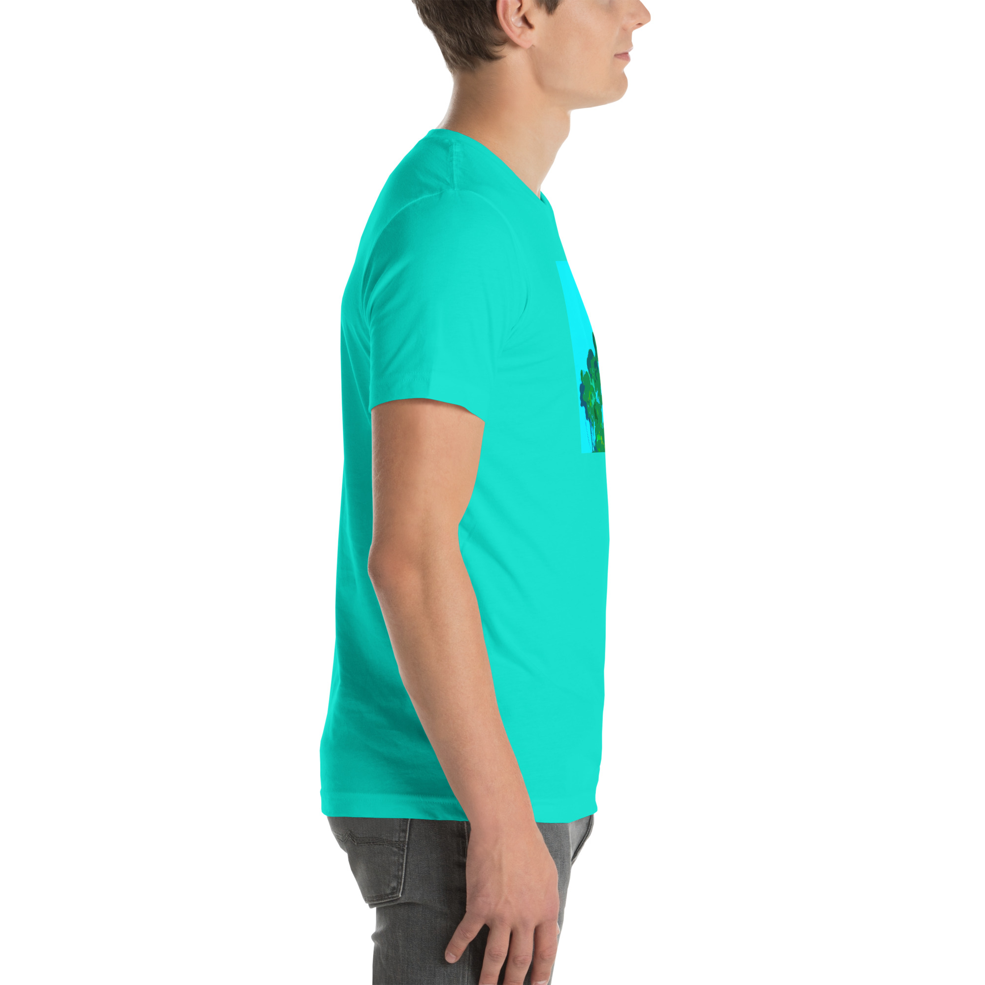 Unisex Staple T-Shirt Teal Right