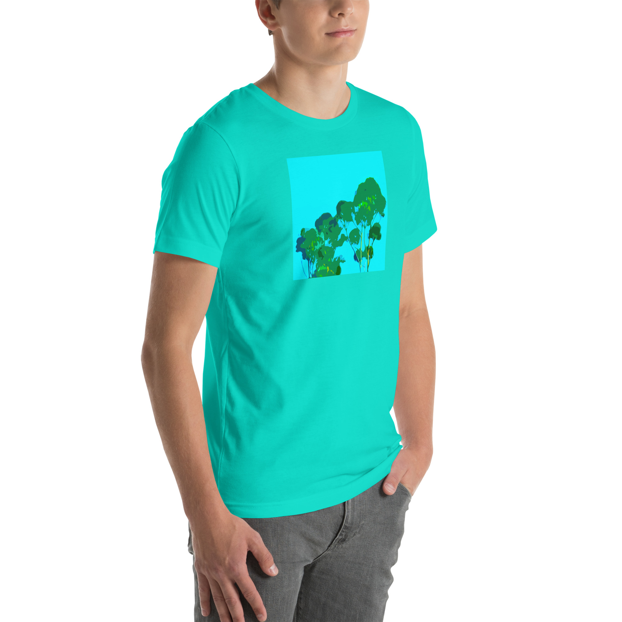 Unisex Staple T-Shirt Teal Right Front
