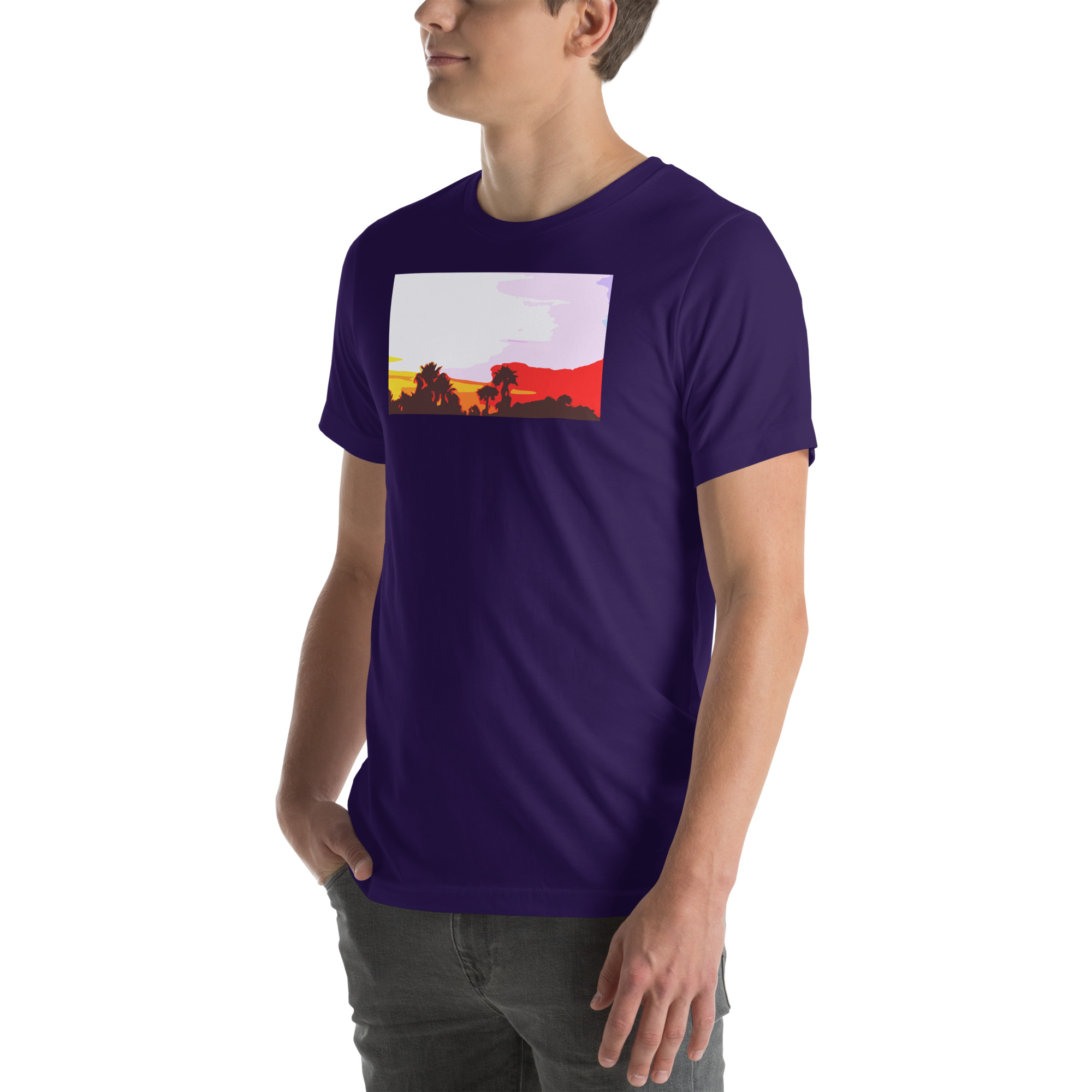 Unisex Staple T-Shirt Team Purple Left Front