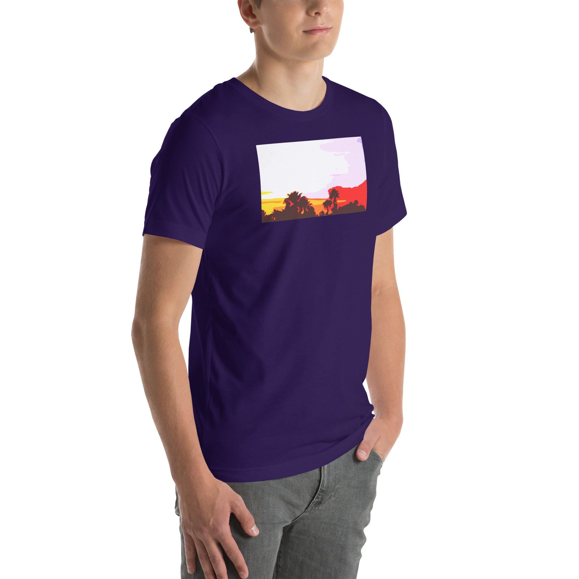 Unisex Staple T-Shirt Team Purple Right Front