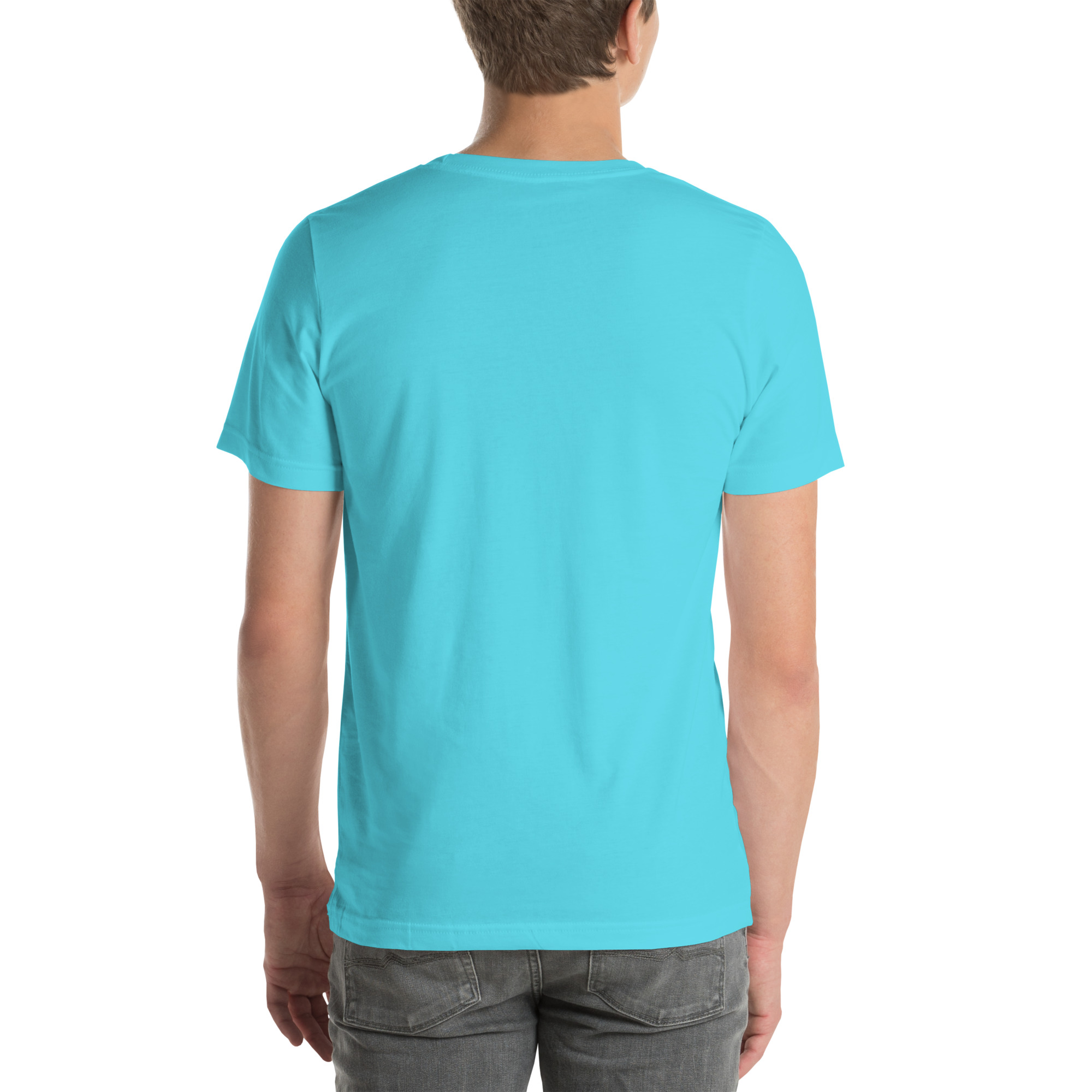 Unisex Staple T-Shirt Turquoise Back