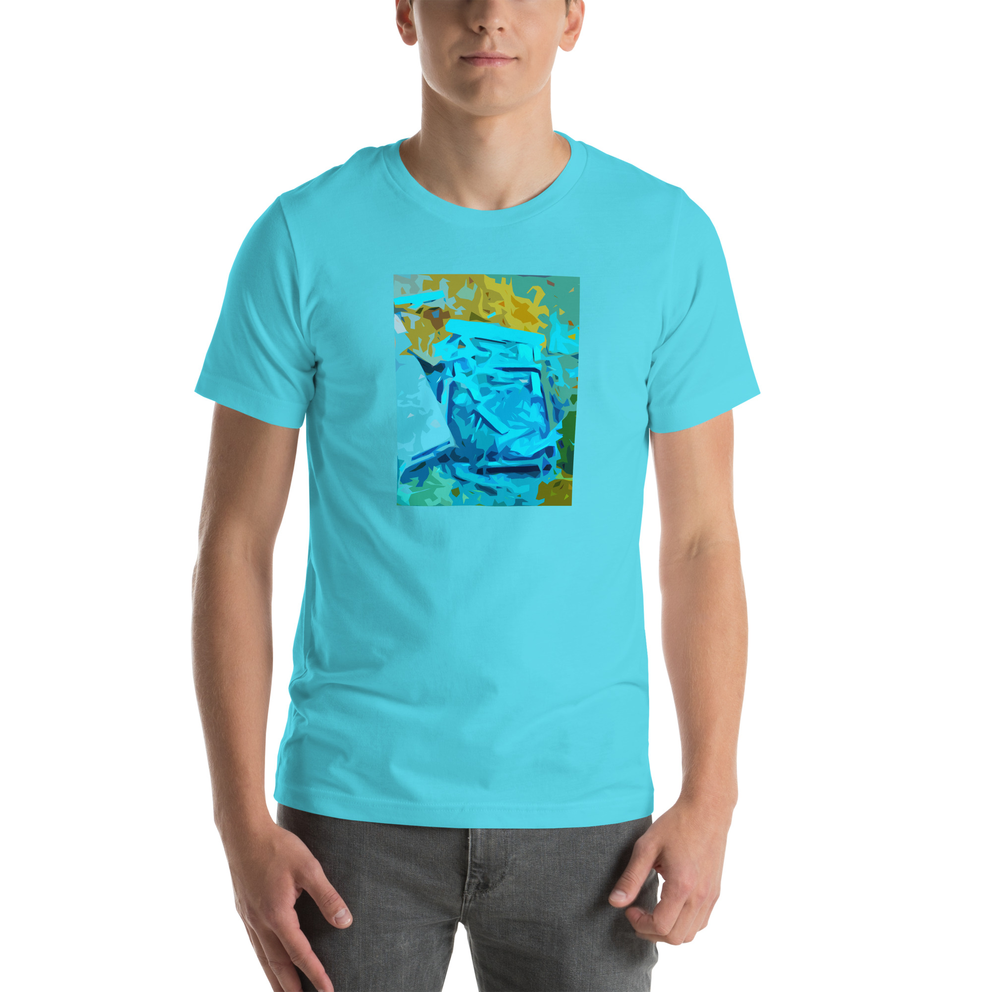 Unisex Staple T-Shirt Turquoise Front