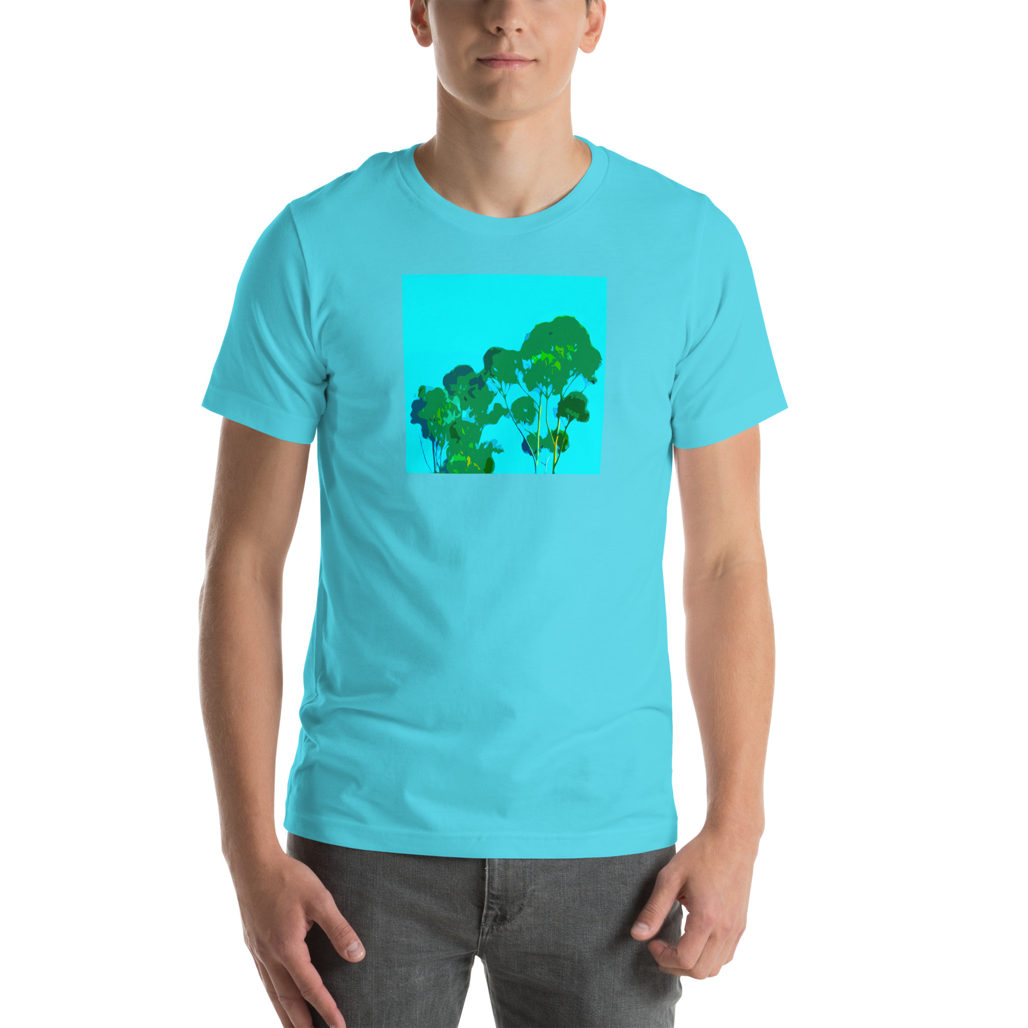 Unisex Staple T-Shirt Turquoise Front