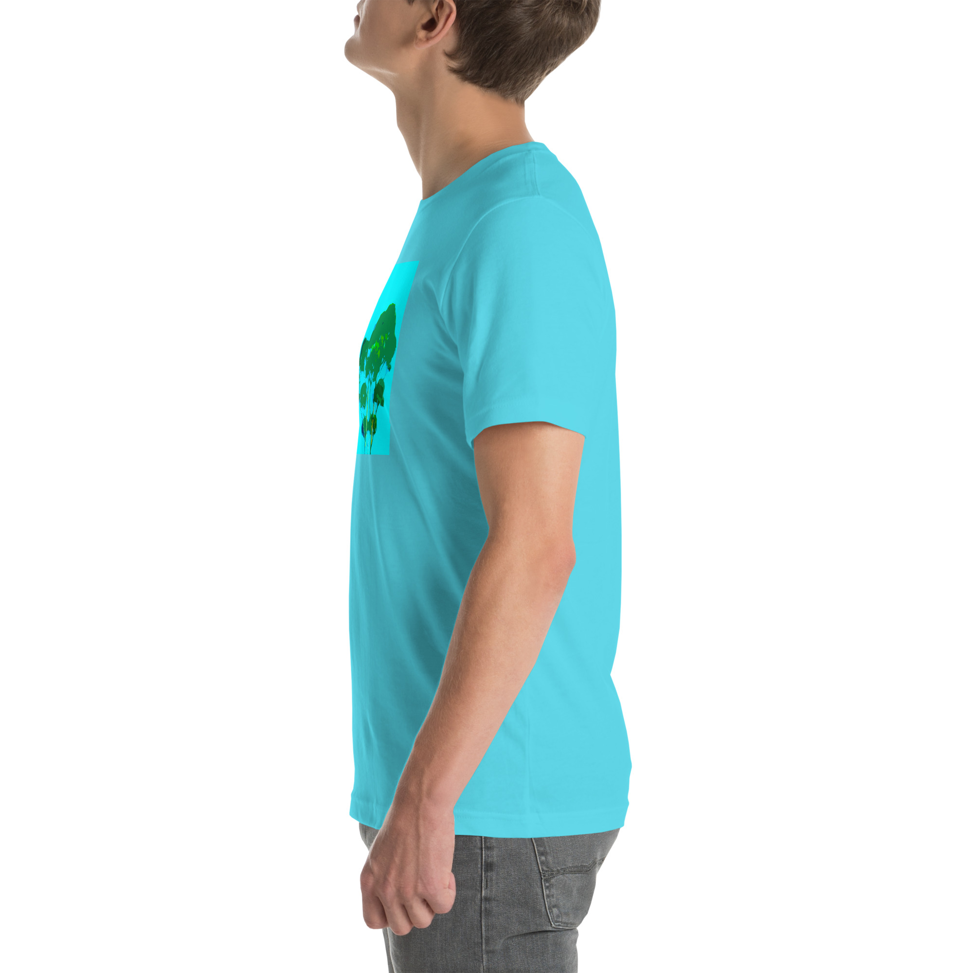 Unisex Staple T-Shirt Turquoise Left