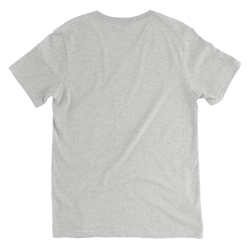 Unisex V Neck Tee Athletic Heather Back