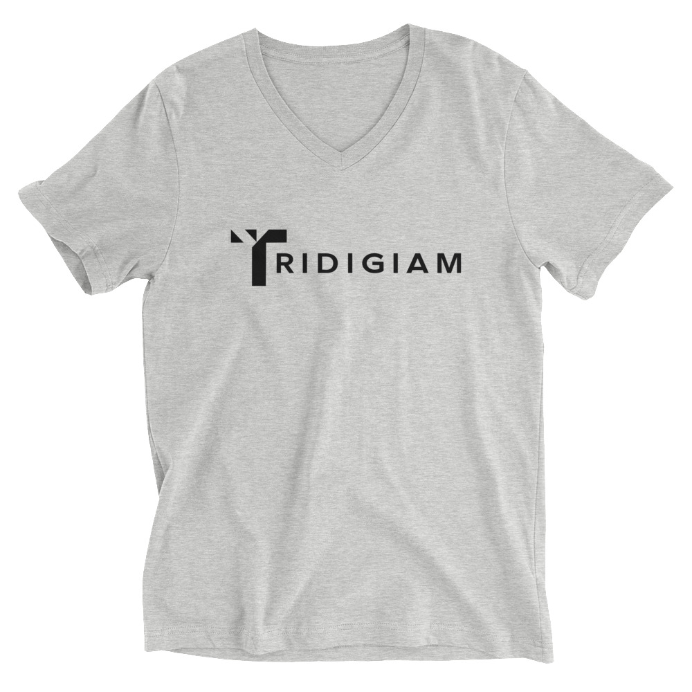 Unisex V Neck Tee Athletic Heather Front