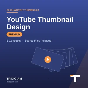 YouTube Thumbnail Design — Premium (5 Concepts + Source)
