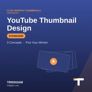 YouTube Thumbnail Design — Standard (3 Concepts)
