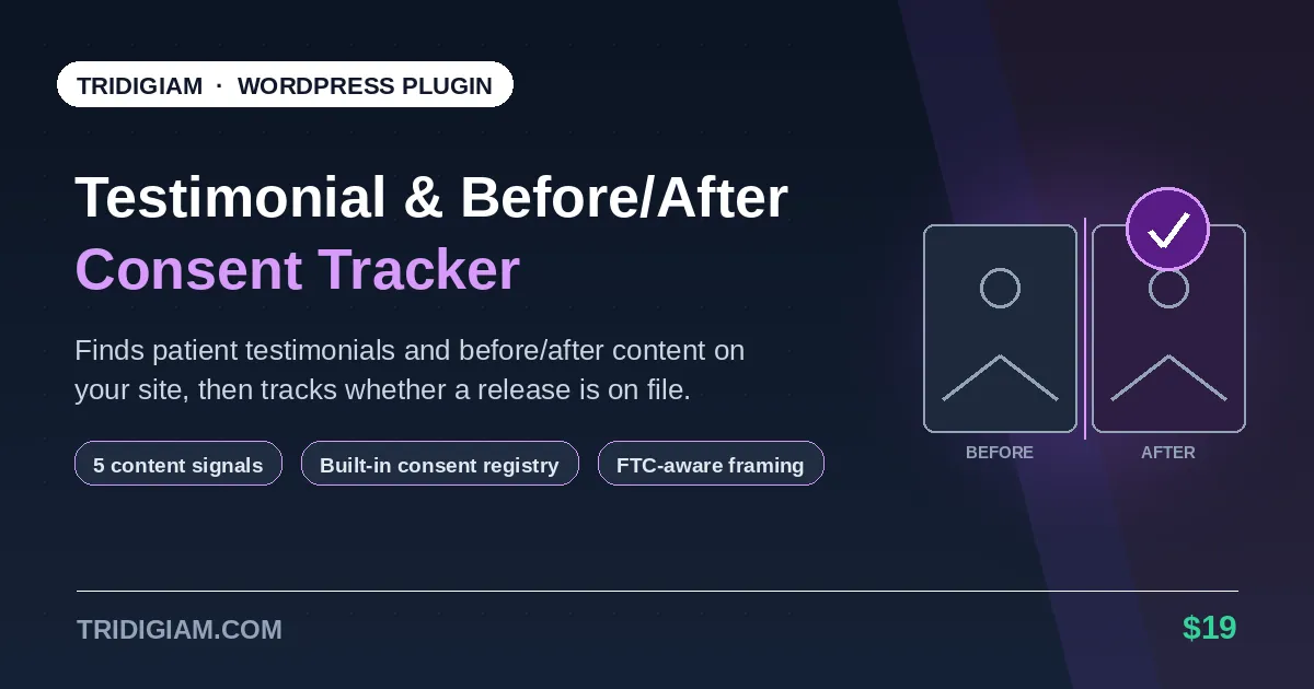 Testimonial & Before/After Consent Tracker