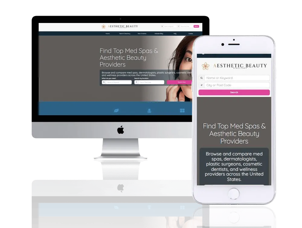 Aesthetic Beauty Directory Website Screenshot Aesthetic Beauty Directory Website Screenshot